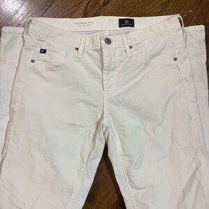 AG Adriano Goldschmied Off-White Legging Ankle Jeans